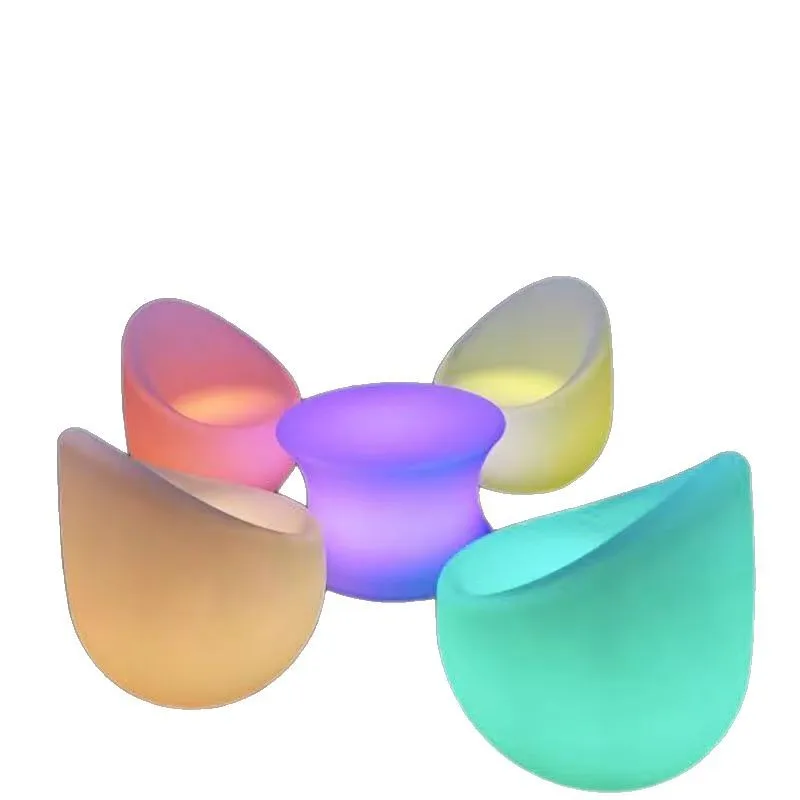 

Outdoor Chair Balcony Living Room Leisure Sofa Beach Round Coffee Table Bar Coffee Shop Luminous