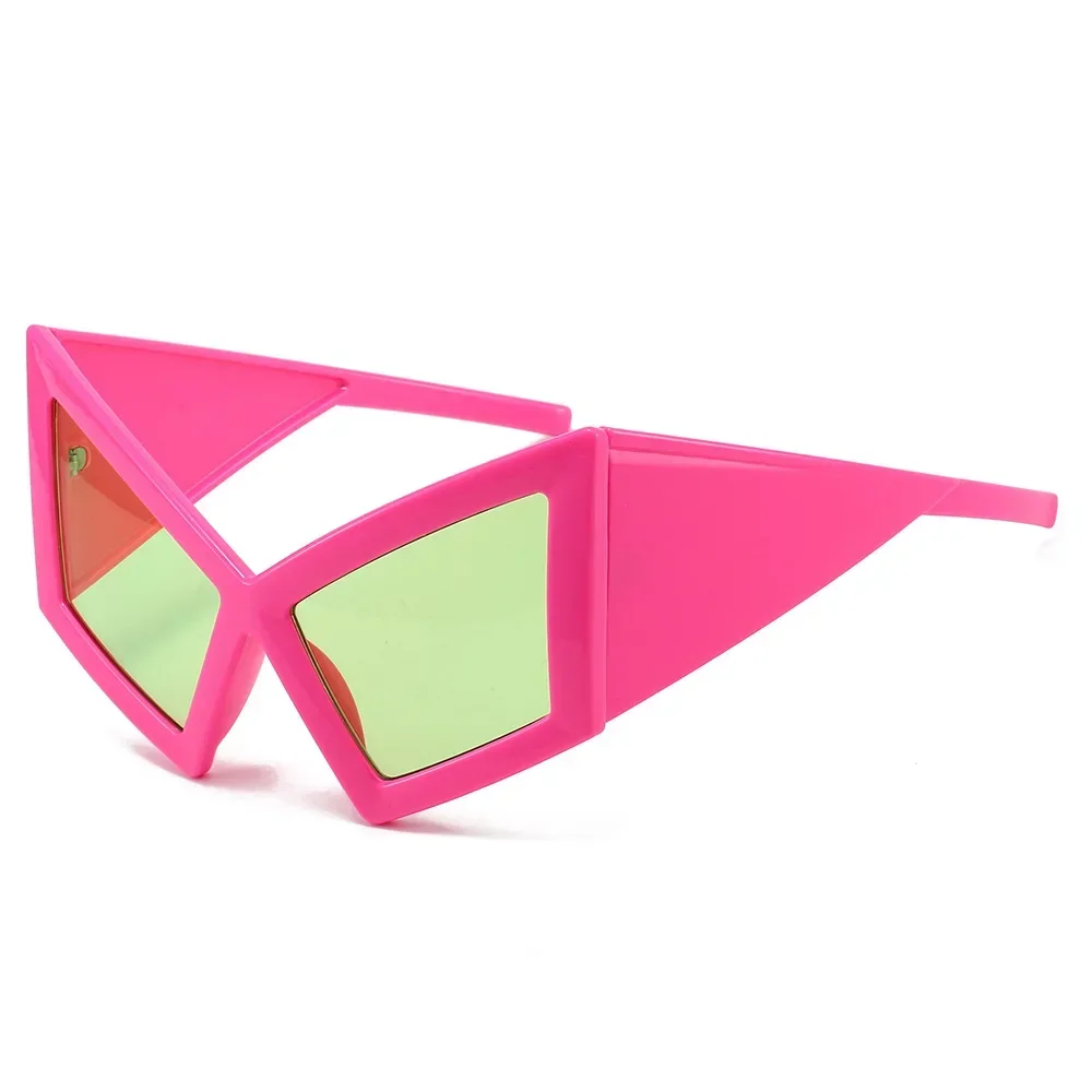 대형 고양이 눈 선글라스 성인 레트로 펑크 빅 프레임 특수 모양의 음영 맞춤형 비치 선 스크린 패션 선글라스