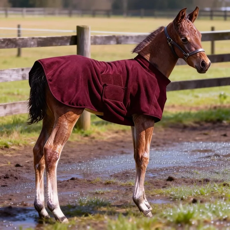 

Wholesale Professional Manufacture Fine Quality Fleece Foal Warmer Nice Price Equestrian Horse Rugs Polar Fleece Material