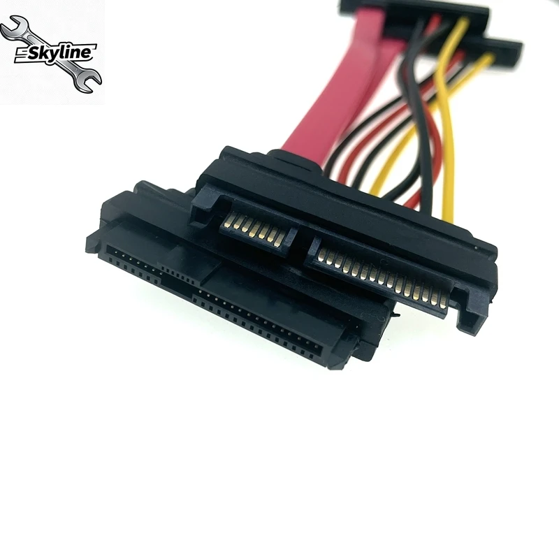 29Pin  to Style  Ports Data Cable + 15Pin Power Connector 10cm