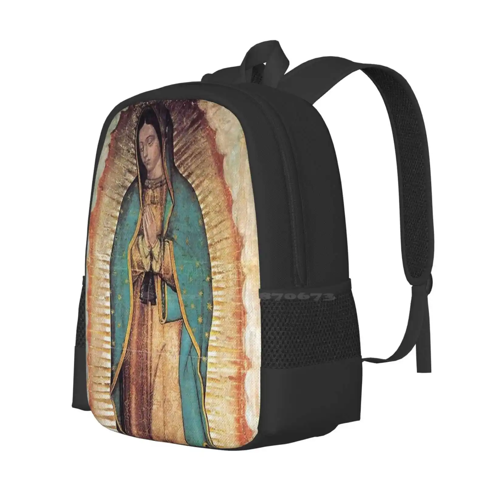 Originele Foto Van Onze Dame Van Guadalupe Hete Verkoop Schooltas Rugzak Modetassen God Religieus Katholicisme Geloof Gebedsbijbel