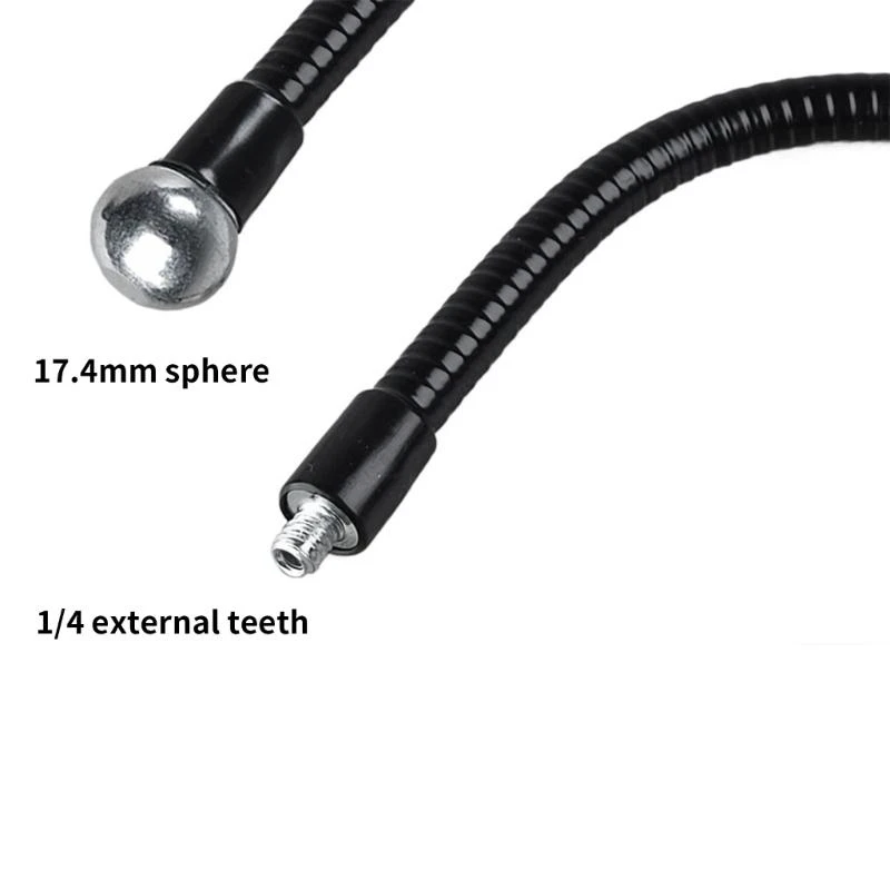 Gooseneck Hose Camera Support Flexible Arm with 1/4in Thread 17.4mm Ball Head for Video Lighting Mount Easy Positioning