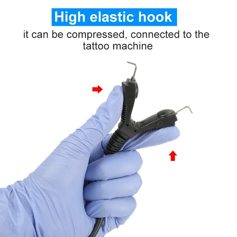 2m Soft Silicone Wire Cable Tattoo Machine Clip Cord Bold Hook Line Power Line for Coil Tattoo Machine Gun Tube Rotary