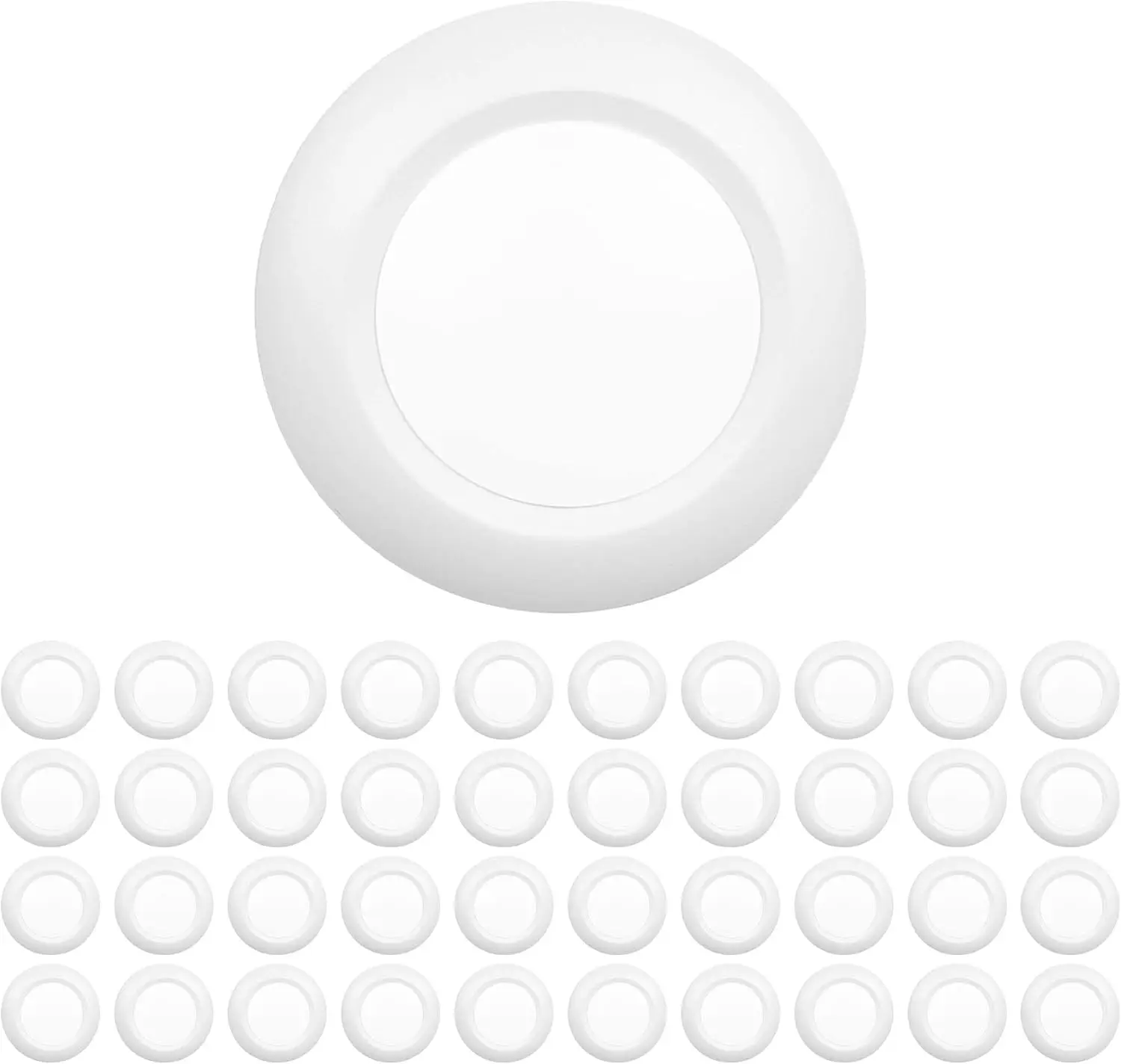 40 Packs 6 Inch LED Low Profile Recessed & Surface Mount Disk Light, Round, 15W, 5000K Daylight White