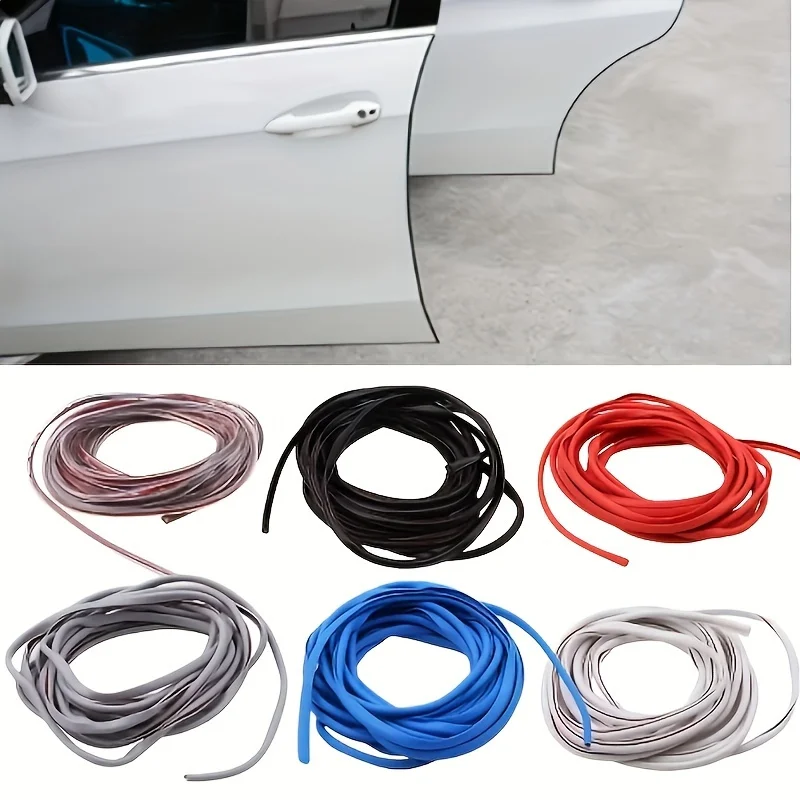 

5M Universal Rubber Car Door Protector Molding Trim Anti-Scratch Tools for Vehicle Side Door/Body Easy Self-Adhesive Amagi