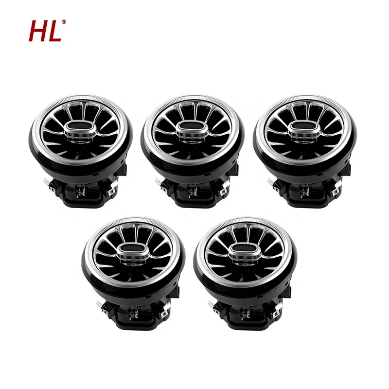 Rushed Car Modified Interior Led Ambient Light Turbine Air Outlet Atmosphere Light Air Vent Inlet Trim Lights For Mercedes W156