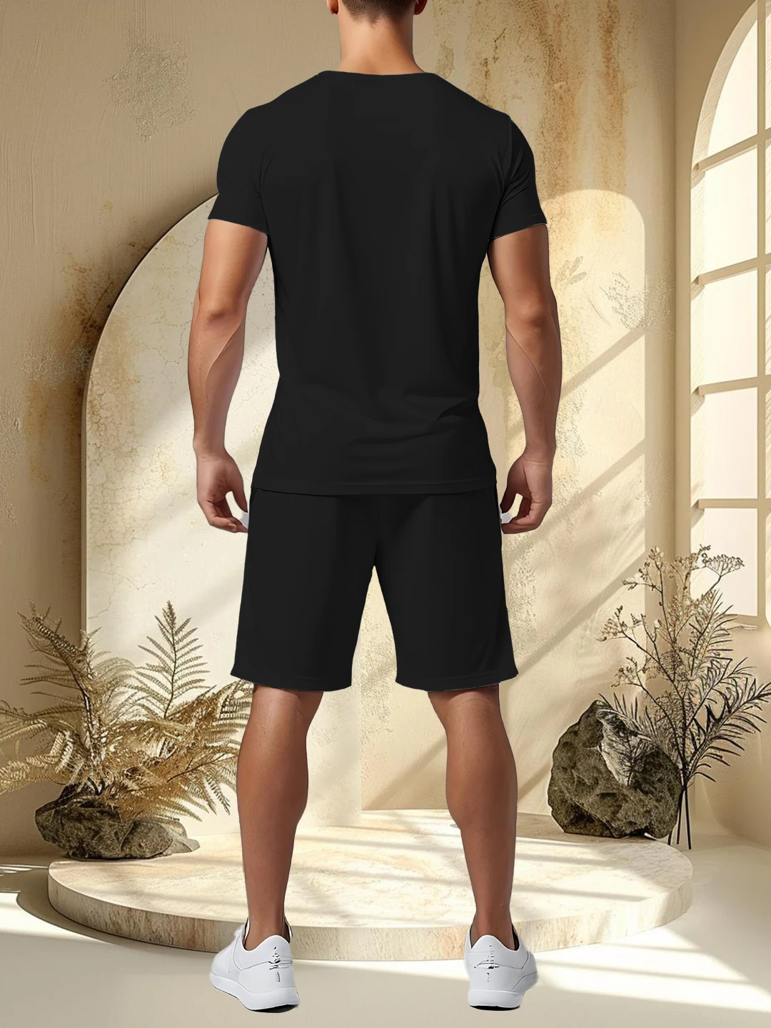 الصيف الرجال النساء جديد بدلة رياضية غير رسمية موضة تنفس في الهواء الطلق قصيرة الأكمام تي شيرت + شورت التدريب قطعتين مجموعة