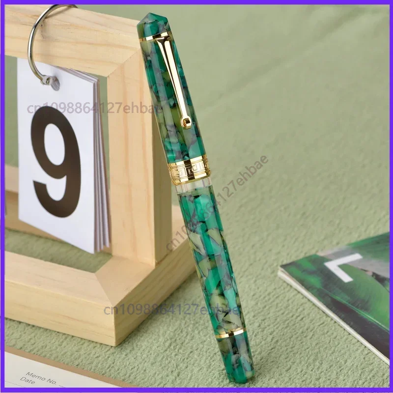 For Asvine P20 Piston Fountain Pen Acrylic Beautiful Patterns EF/F/M Nib with Gold Clip Smooth Writing Office Gift Pen