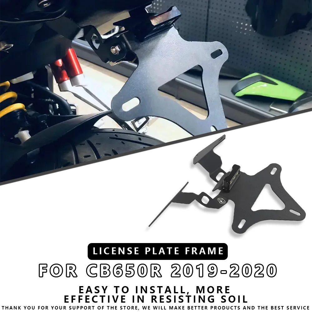 

MTKRACING For HONDA CB650R 2019-2020 Motorcycle License Plate Holder Fender Eliminator Tail Tidy Bracket With LED