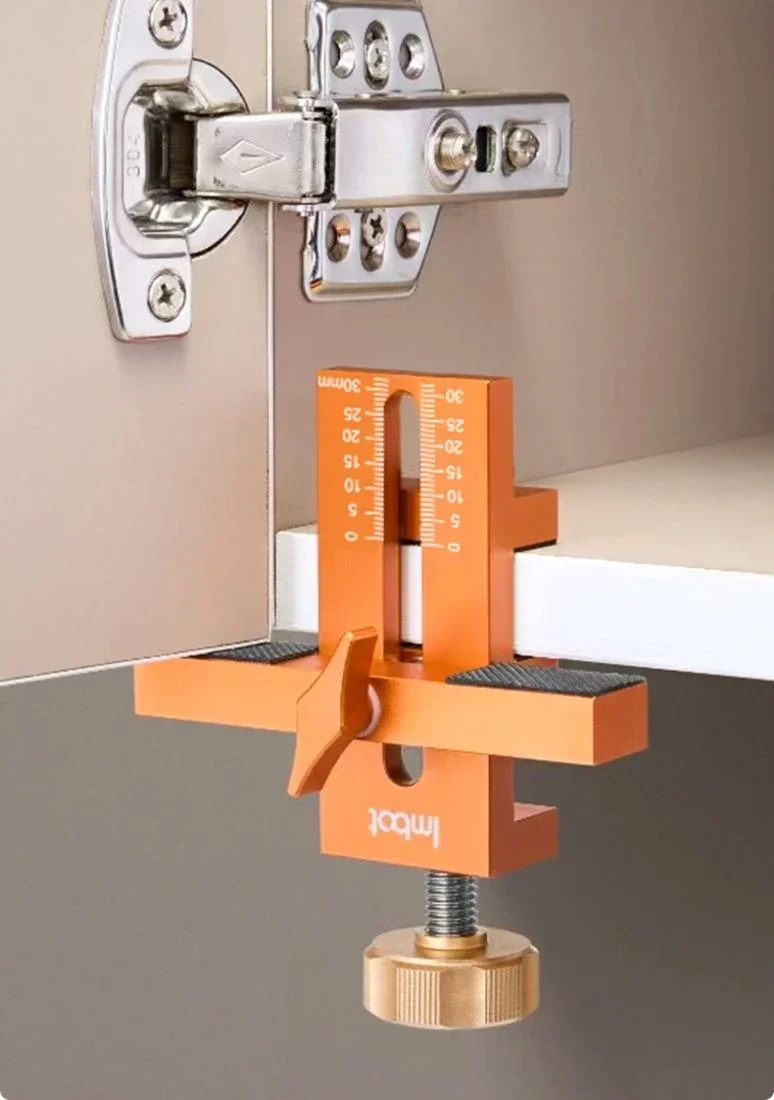 Woodworking Cabinet Door Installation Jig,Door Panel Installation Rebounding Device Drilling Tool 2 in 1 Quick Positioning Tool