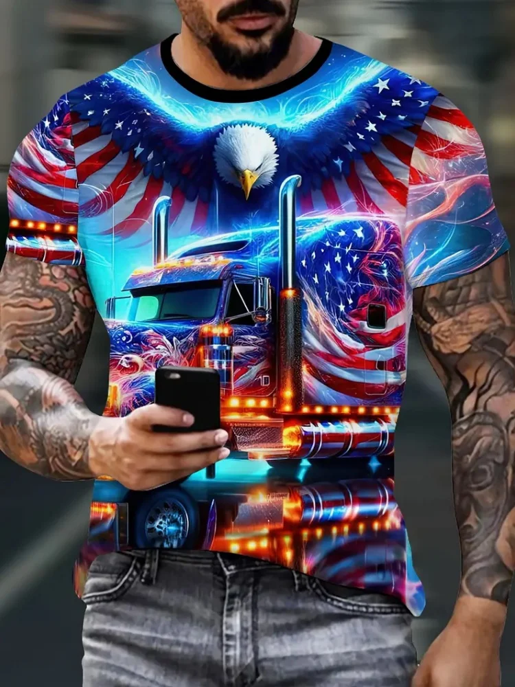 Men’s 3D Eagle Graphic T-Shirt 3