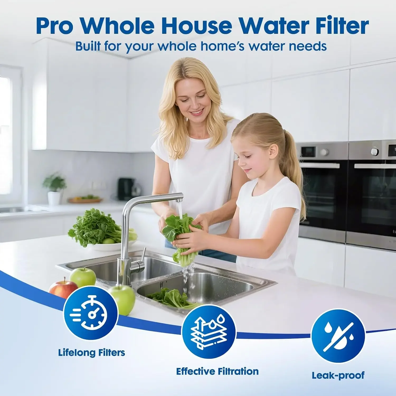 US Shipping Brand new  3-Stage Whole House Water Filter System, 0.5 Micron Filtration | Home Water Filtration System Includes 2
