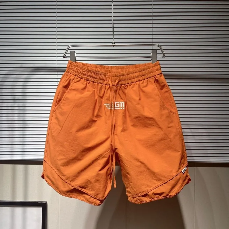 Men's Embroidered Shorts for Summer Casual Wear Loose Fit 5-Point Beach Shorts 12 Colors Available