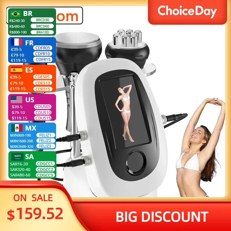 

3 In 1 Cavitation Weight Loss Massager Body Shaping Device Fat Mass Elimination And Wrinkle Removal Device Vacuum Probe For SPA