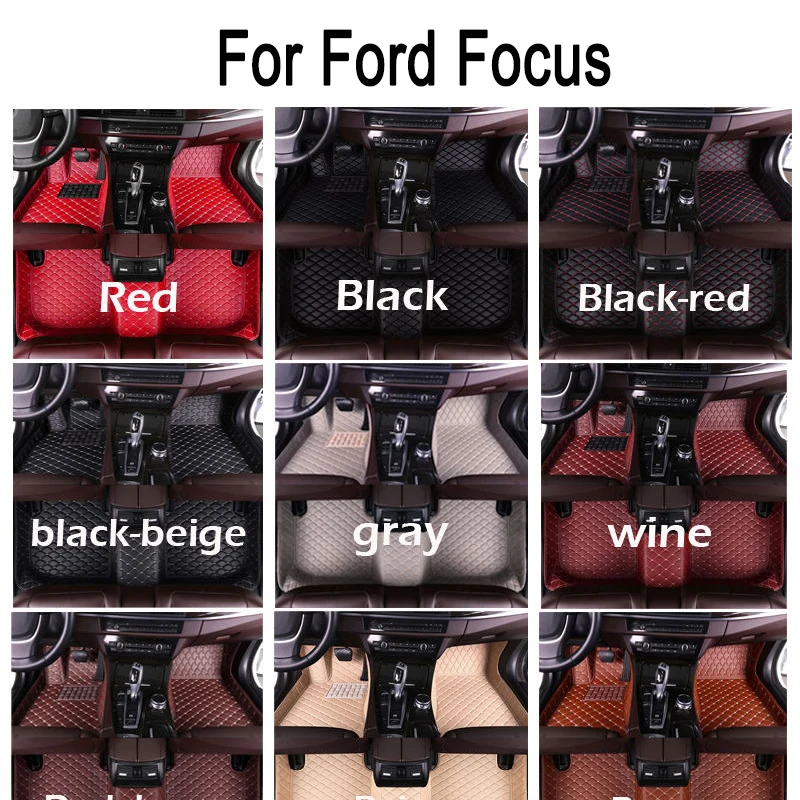 

For Ford Focus Mk2 Mk2.5 2005~2015 Car Floor Mats Anti-Slip Accessories