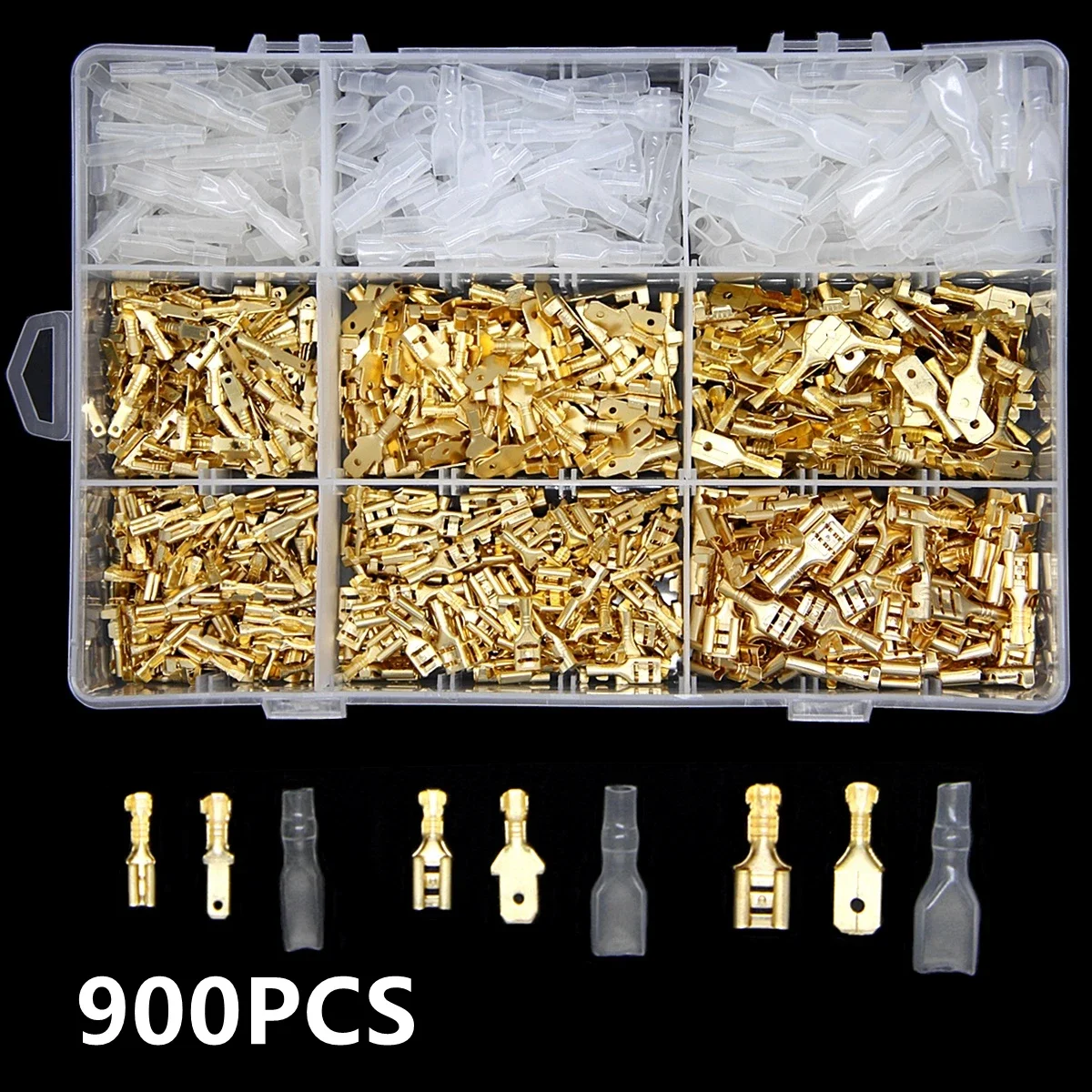 150/450/900 sztuk izolowane męskie żeńskie złącze przewodu 2.8/4.8/6.3mm elektryczne zaciskane zaciski zestaw złączy widełkowych szczypce SN-48B