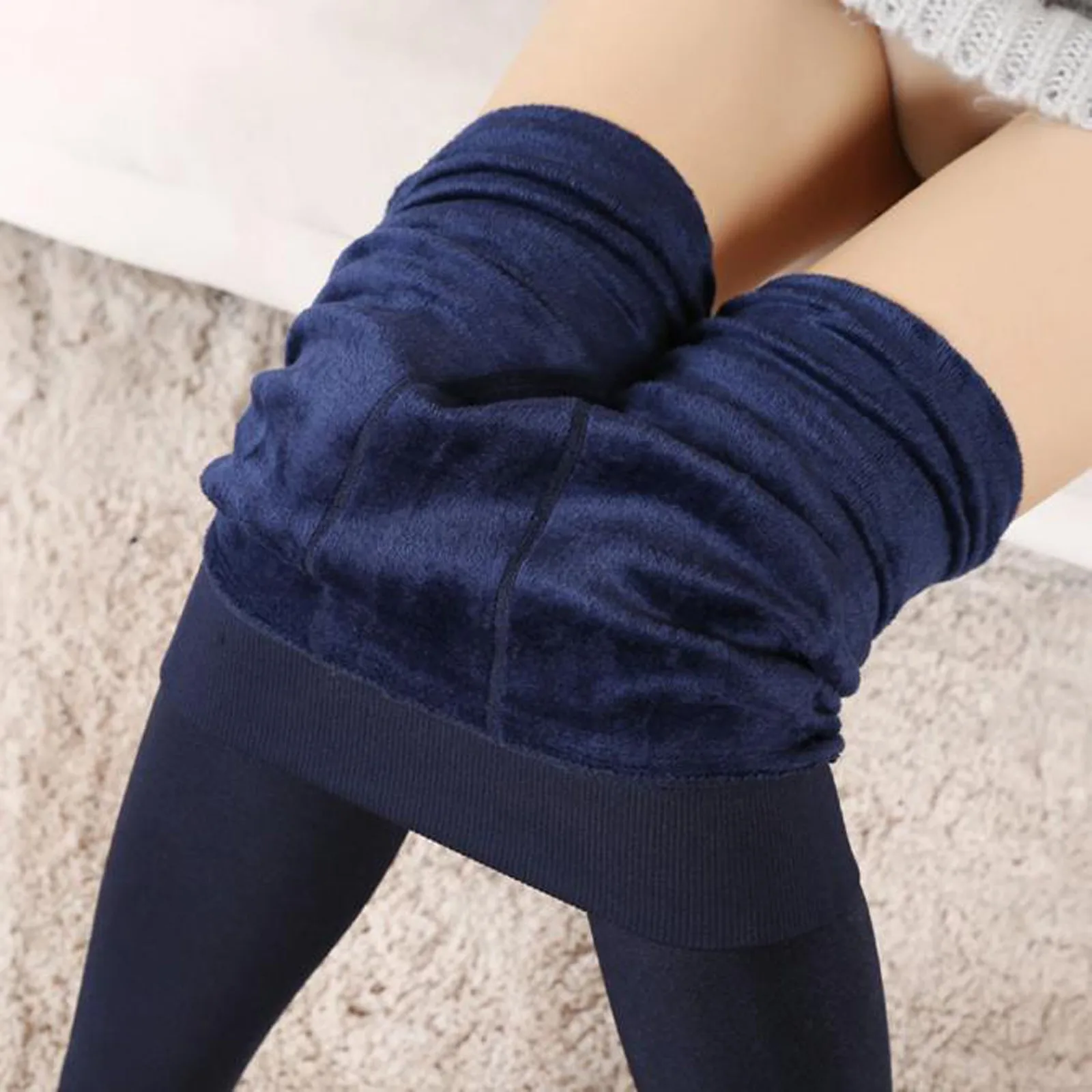 Women Heat Fleece Winter Stretchy Leggings Warm Fleece Lined Slim Thermal Pants Accessories Women Winter Outdoor