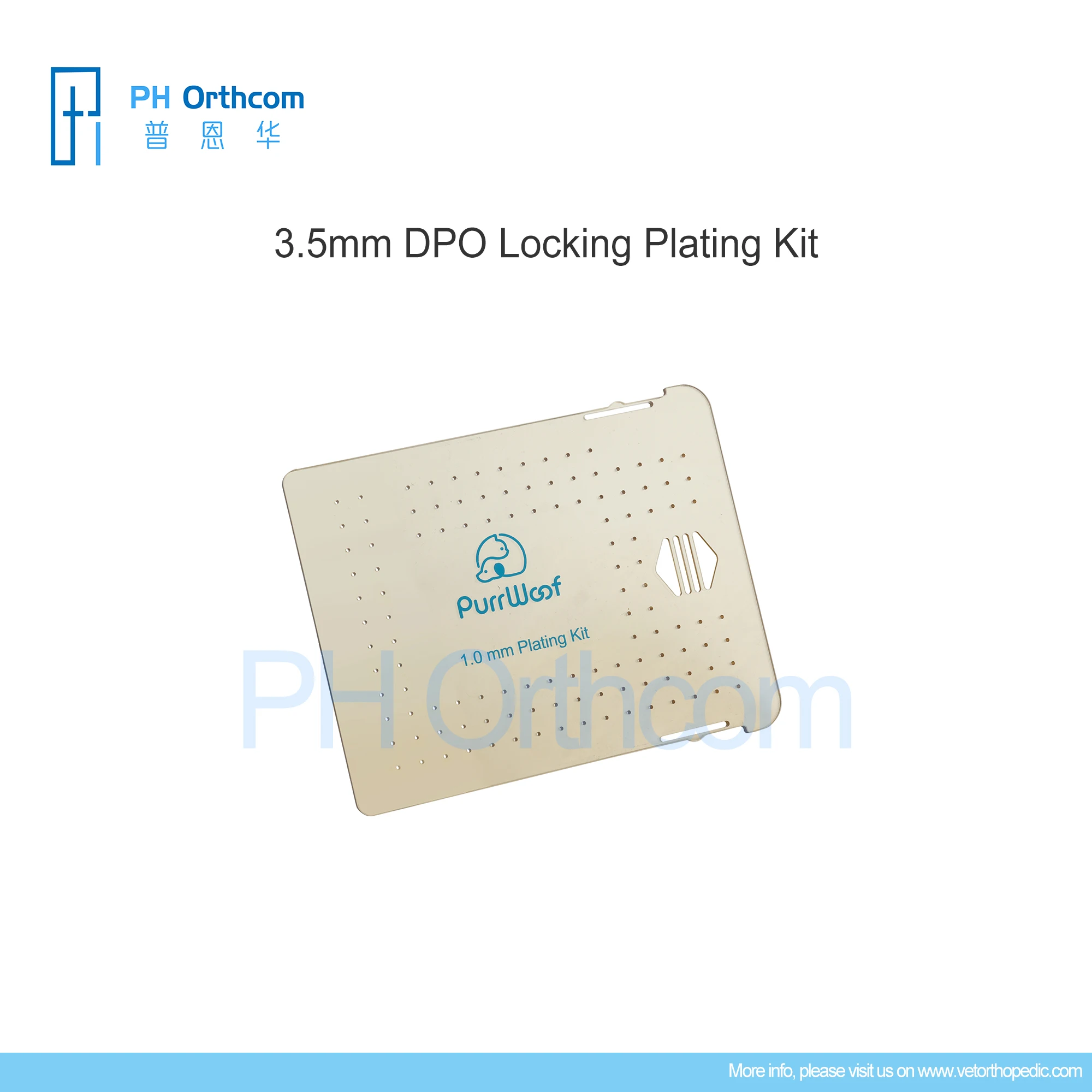 3.5mm DPO Locking Plating Kit Titanium AlloysDouble/Triple Pelvic Osteotomy Plate Professional Veterinary Orthopedics