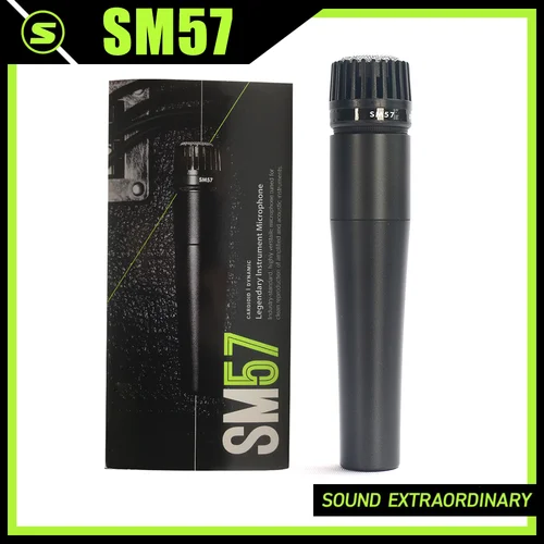SM57 SM 57 Micrófono dinámico cardioide unidireccional, micrófono de instrumentos, para grabación BBOX, grabación de instrumentos
