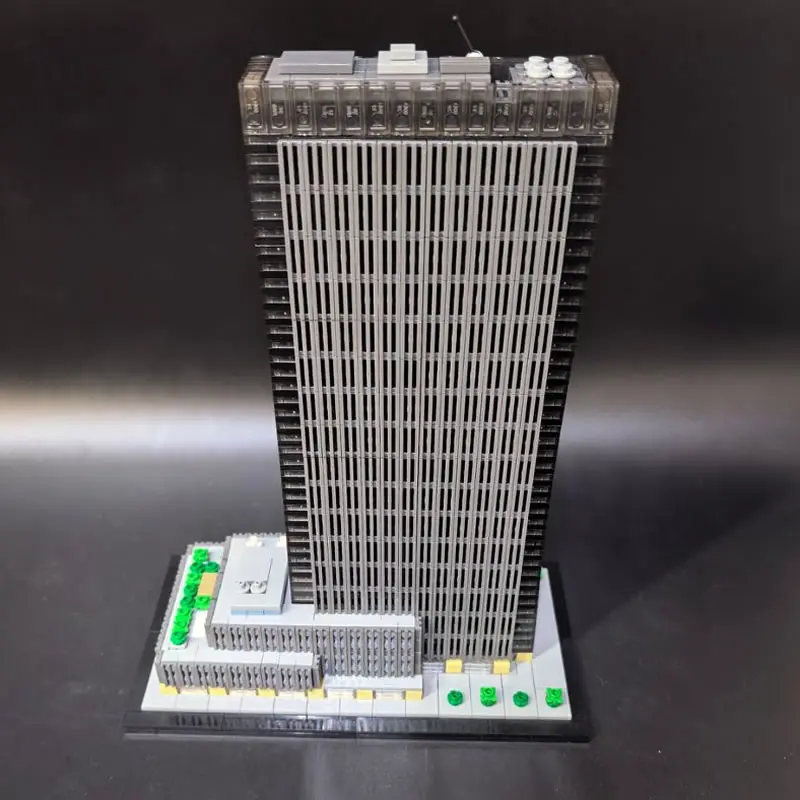 Famous Plaza New York City Office Tower Building Blocks DIY Manhattan Landmark Brick Toy For Adult Architecture Collectors Gift