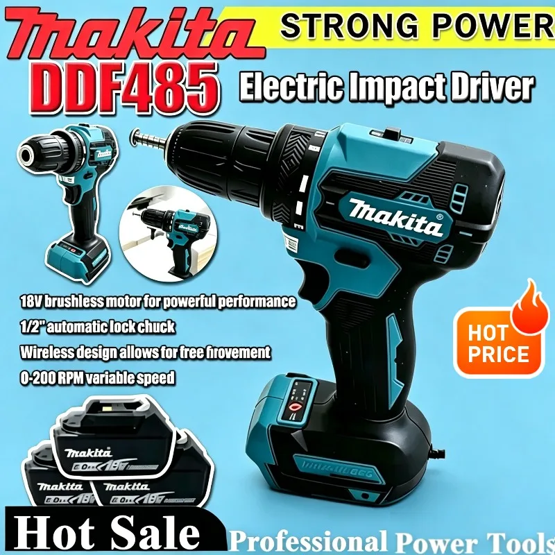 マキタ-ddf485-コードレス充電式ブラシレス電動工具-–-インパクトドライブドリル、多機能コンパクト-lxt-10mm-ドライバー