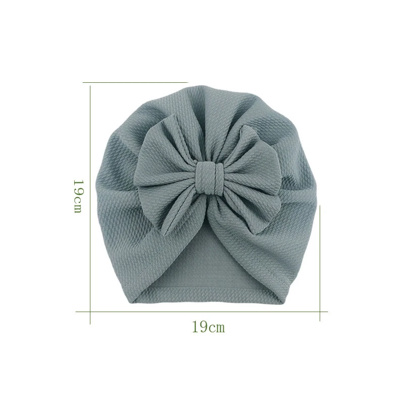 Cute Big Bowknot Baby Girls Hat Newborn Solid Color Baby Hat Turban Knot Head Wraps Baby Kids Bonnet Beanie Photography Props