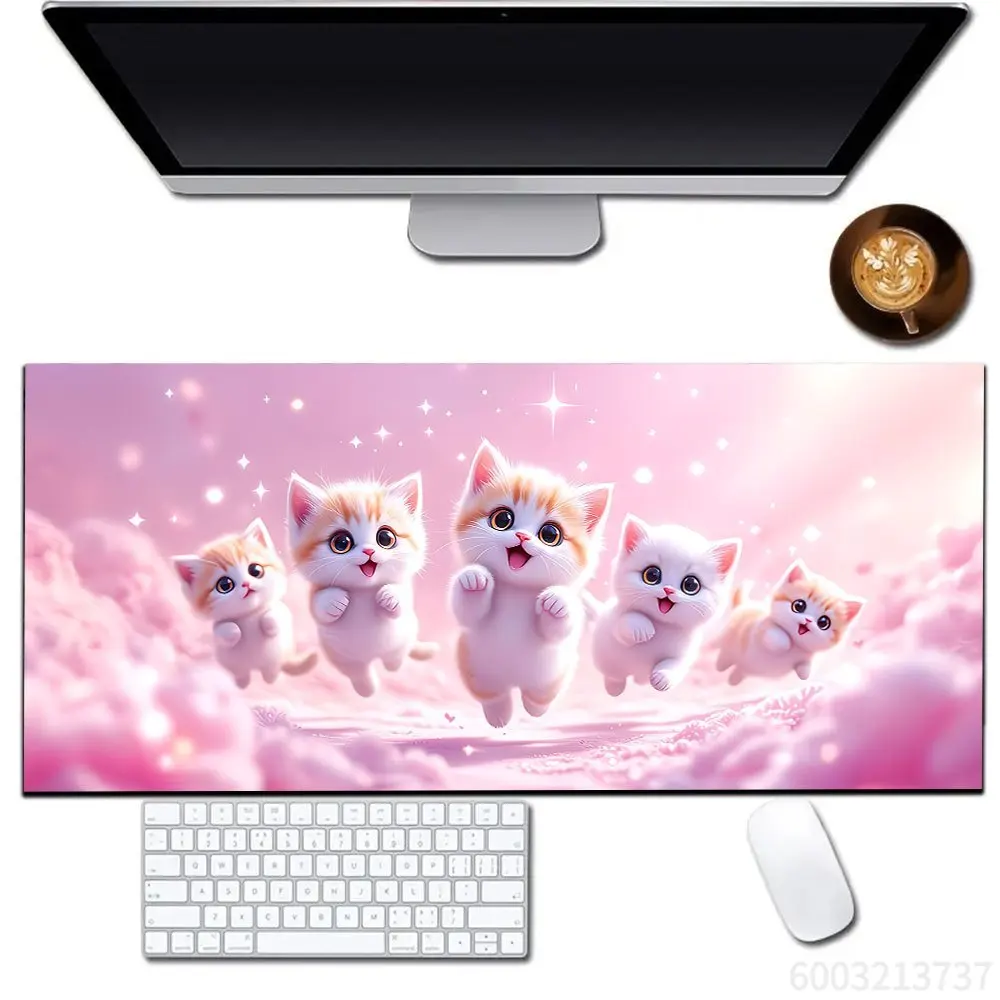 Adorable Cat Large Mouse Pad computer mat Desk Mat keyboard mat Office Gaming Table Mat