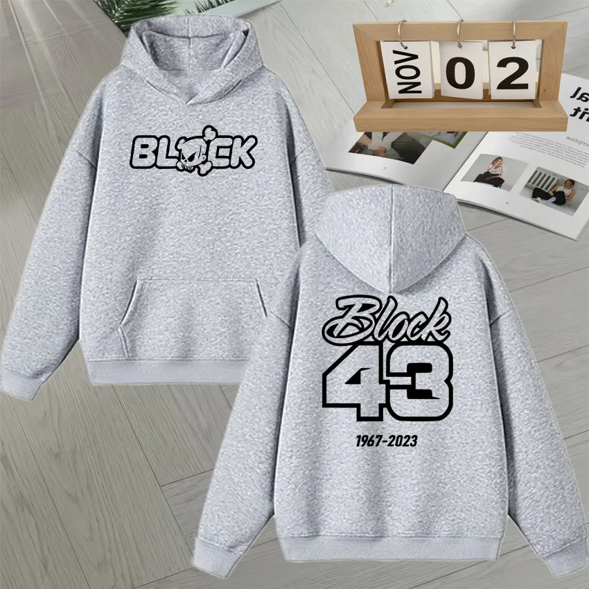 كين بلوك جرافيك مزدوج الوجهين طباعة هوديي الرجال النساء الصوف فضفاضة طويلة الأكمام البلوز للجنسين خمر الخريف الشتاء البلوفرات #6