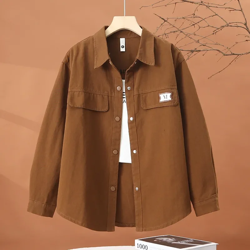 

Джинсовая куртка средней длины для женщин осенью и зимой. Новинка 2025 года. Повседневная куртка. Свободный и универсальный тонкий топ.