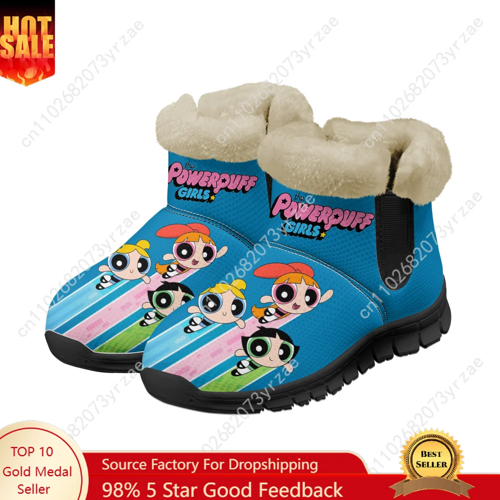

The Powerpuff Girls Snow Boots Warm Boot Mens Womens Teentager Shoes High Quality Casual Lightweight Sneakers Custom Footwear