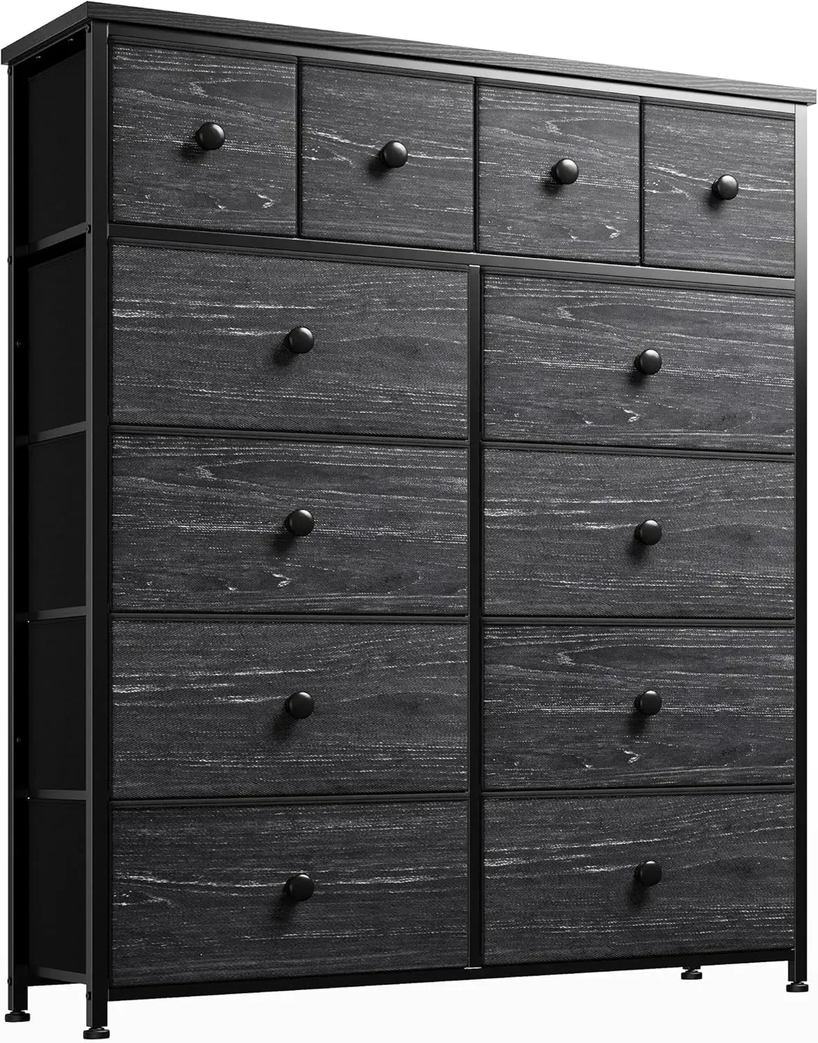 

[Limited Stock!]Dresser for Bedroom with 12 Drawers Dressers & Chests of Drawers Black Dresser for Bedroom, Fabric Dresser, Blac