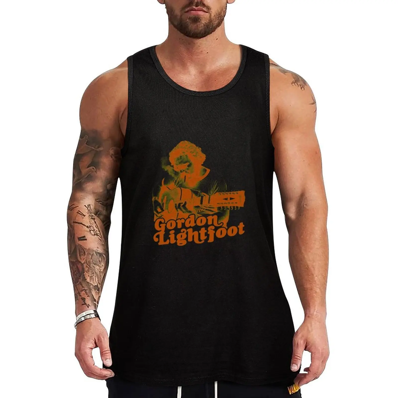 

Gordon Lightfoot Tank Top Japanese t-shirt Men's gym t-shirt Gym man