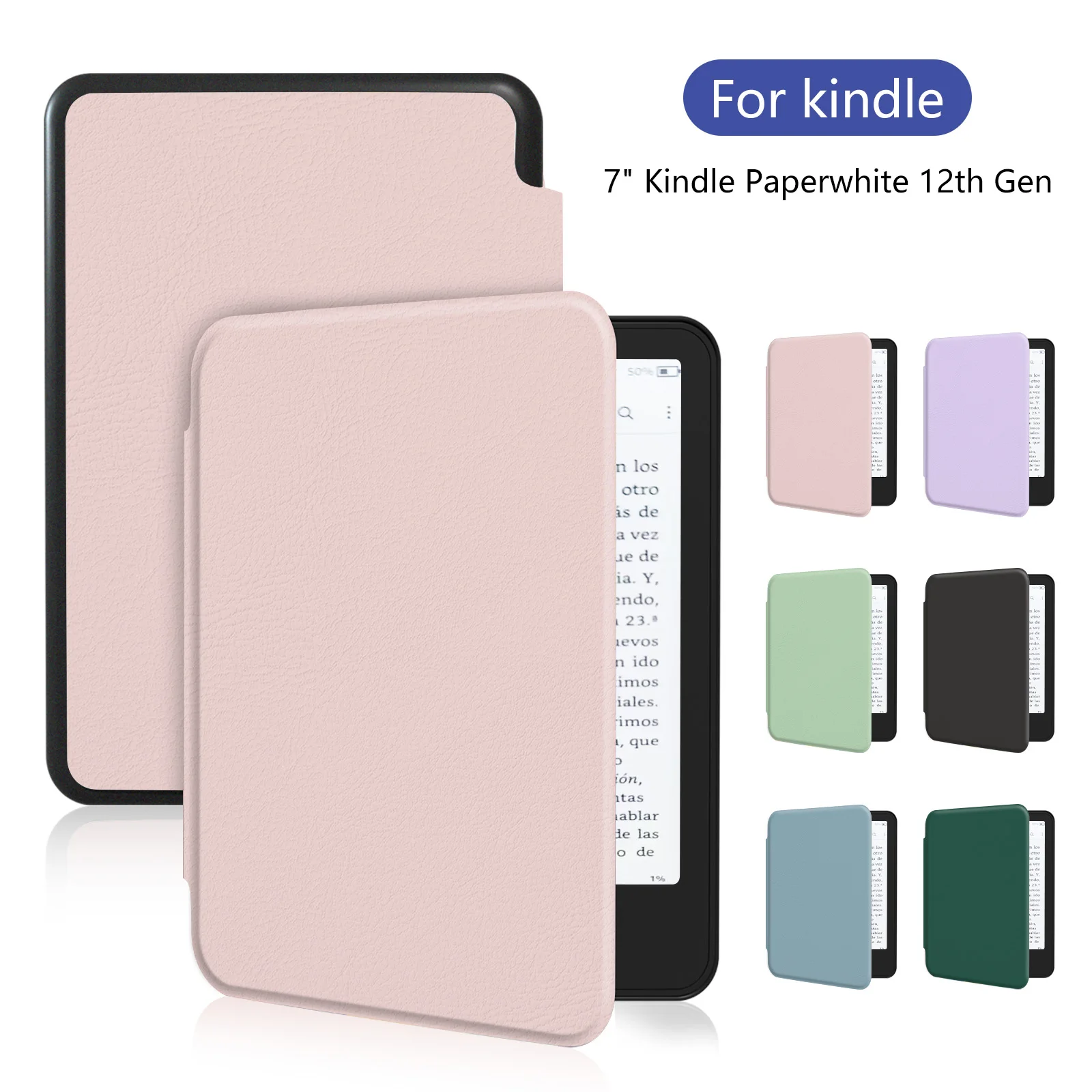 

Чехол для 7-дюймового Kindle Paperwhite 12-го поколения — премиум-класса, с мягкими краями, защитой от царапин и ударов, функцией автоматического пробуждения/сна, защитный чехол для электронной книги