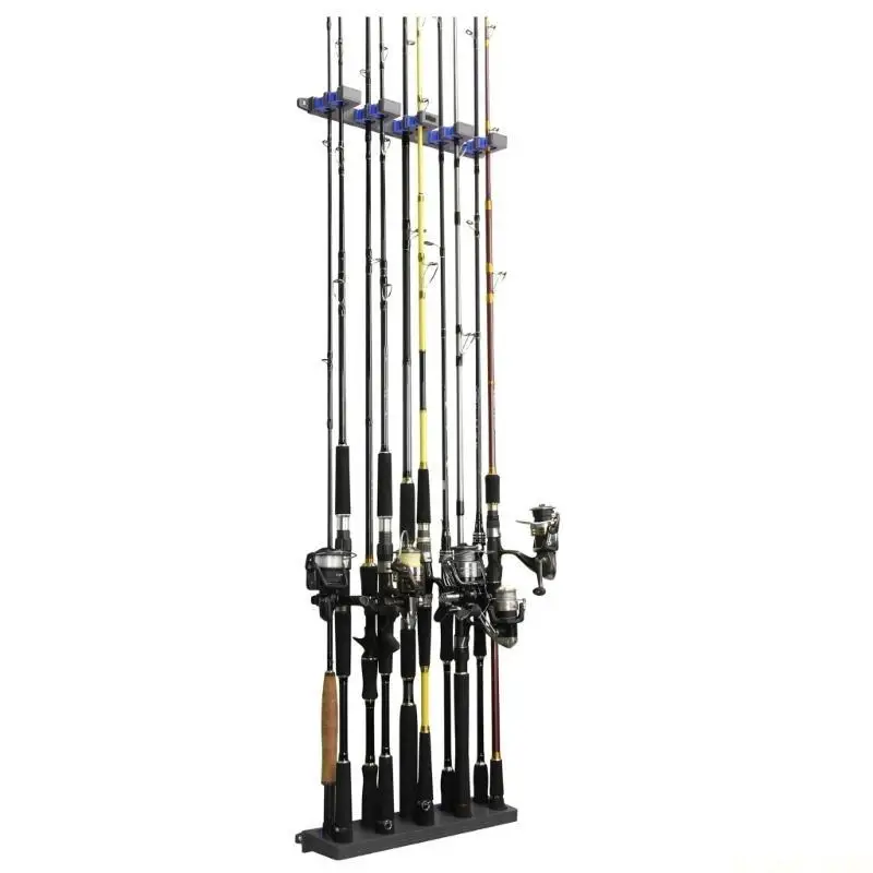 M5TC Fishing Poles Holder Wall Mounted Vertical Fishing Rod Holder Fishing Poles Rack