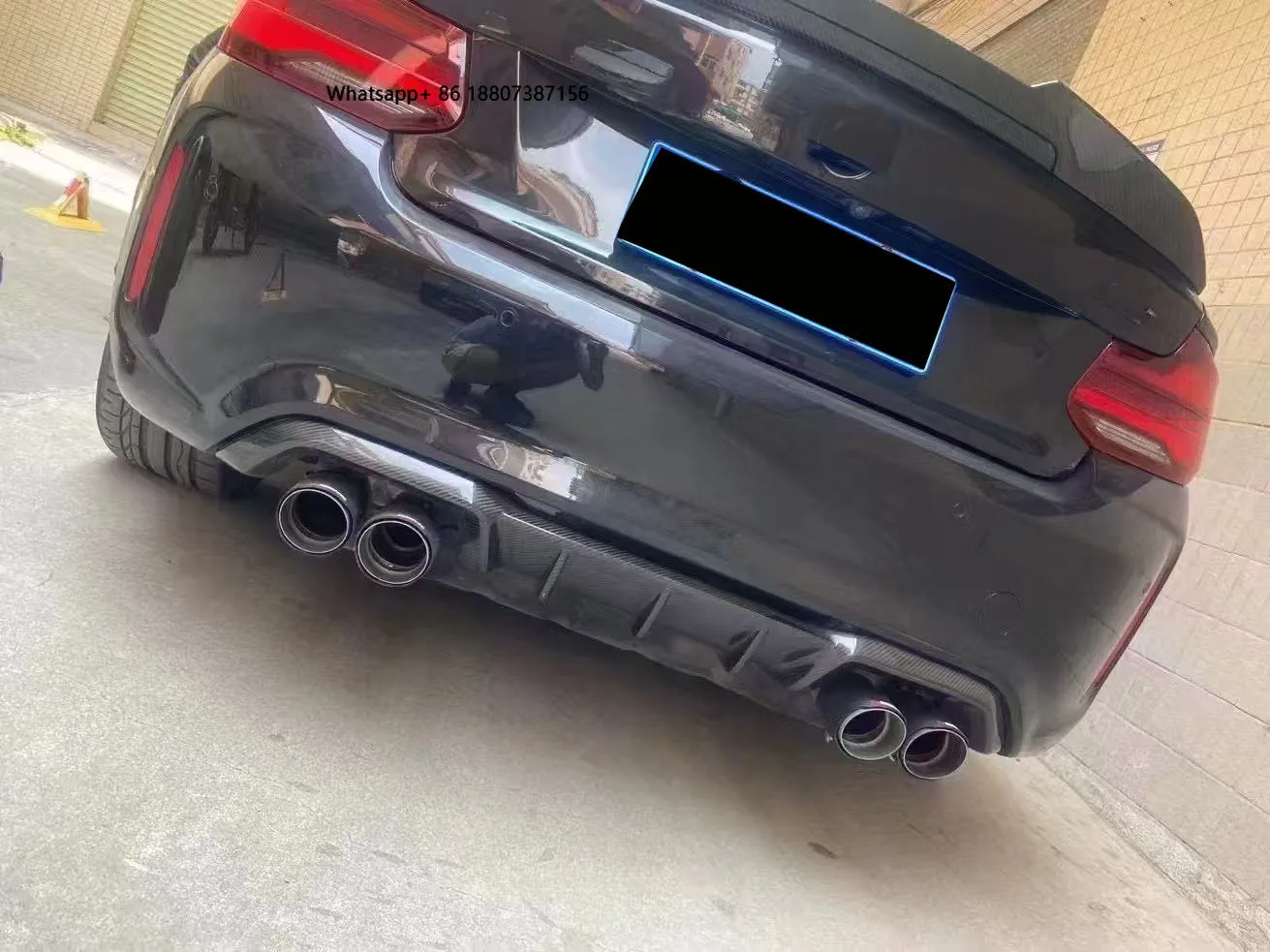 

New Yaochi M2 F87 Carbon Fiber Bumper with Exhaust Cut-Outs & Rear Lip-Bolt-On Retrofit/Upgrade Universal Fitment