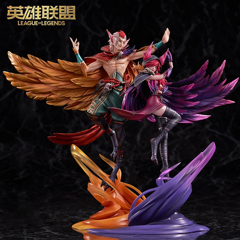 Original HobbyMax Game League of Legends Rakan and Xayah 1/7 Anime Figure Statuette Collection Boxed Ornaments Model Doll Toys