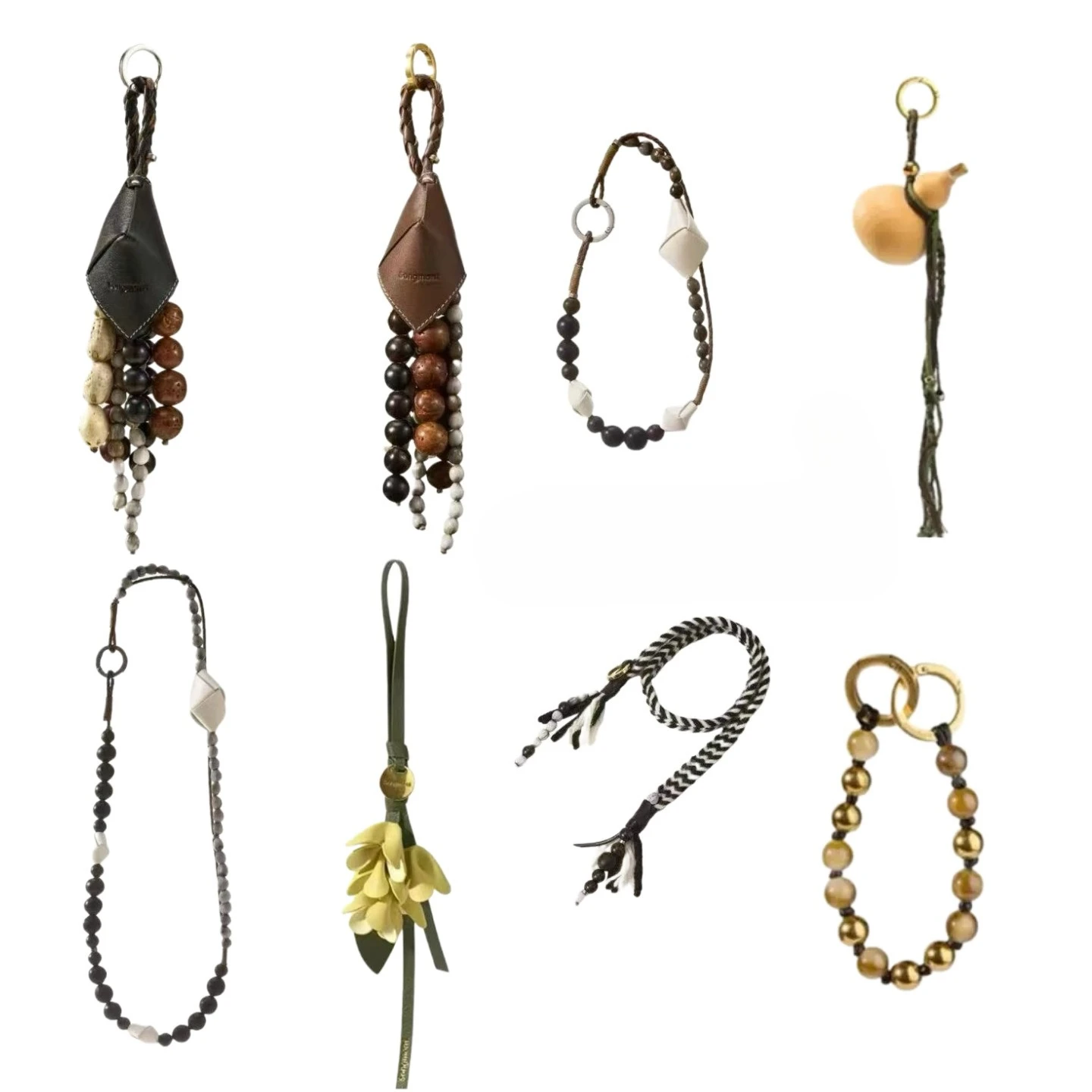 

Songmont Heartwarming stone uneventful pearl hand-woven bag pendant accessory