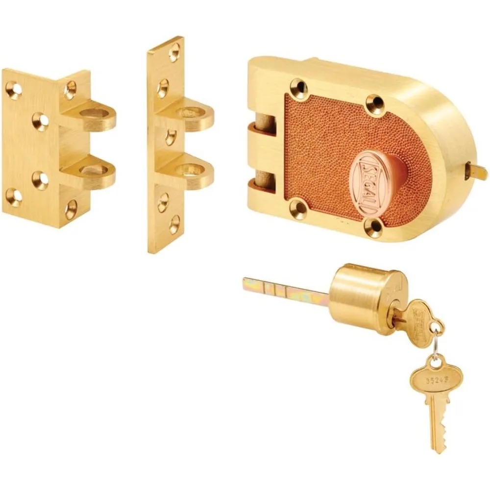 Deadbolt – Jimmy-Proof Design Prohibits Forced Entry by Spreading of Door Frames – Solid Bronze Alloy