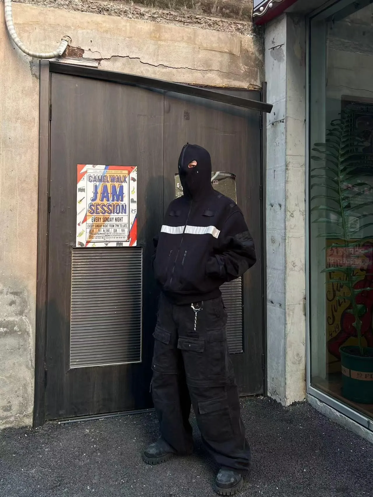 

Куртка Ailz tico Fce Lined ex с капюшоном на молнии, со светоотражающими вставками, в стиле маскированного ниндзя, осенне-зимнее пальто