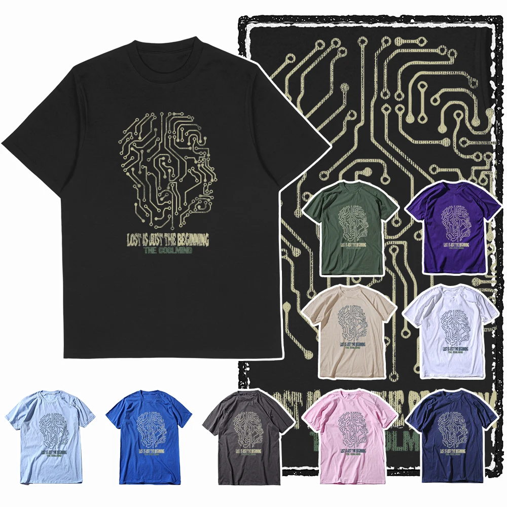 Coolmind X0064 Circuit Mindset Digital Dawn graphic tee cotton exclusive men tshirt streetwear t shirt for men tee shirt
