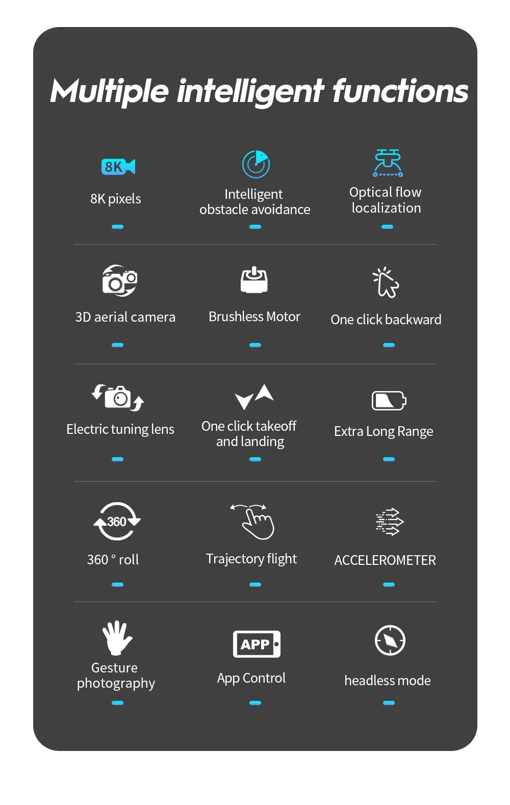 Description Picture 4 of itemYP1pro Dron 4k HD three Camera Professional Brushless Motor Aerial Photography Aircraft Optical flow RC Quadcopter Drone Toys