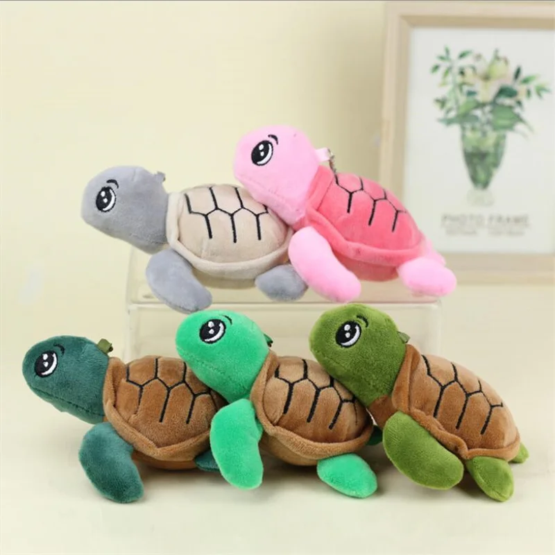 

1PCS Cartoon Marine Animal Large Sea Turtle Key Chain 5 Colour Size 14CM Stuffed Toy Small Pendant Keychain Bag Ornaments