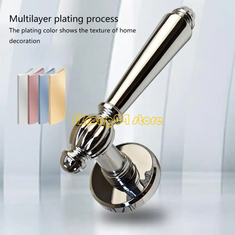 

H4GD Zinc Alloy Door Lock Handle Interior Door Lockset Stylish Door Knobs for House