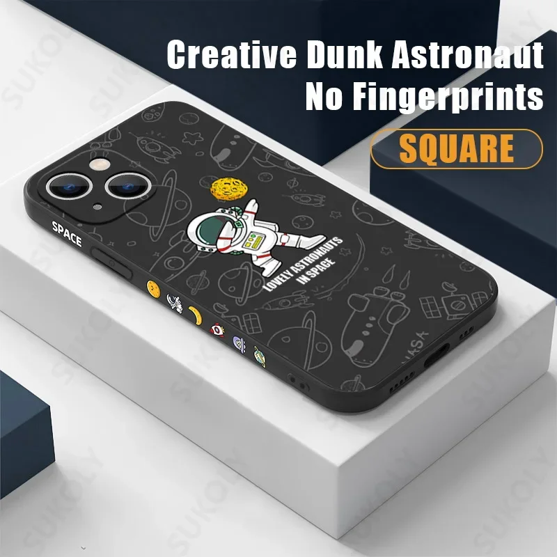 Astronaut Silicone Phone Case For Samsung Galaxy A12 A13 A14 A15 A16 A22 A32 A33 A52 A53 A54 A55 A56 A71 A72 A73 4G 5G