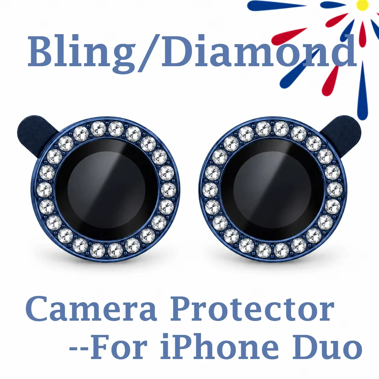 Bling Diamond Ring Lens HD Glass Film for Apple IPhone Duo Ultra 18 Pro Max Anti-scratch Camera Protector Metal Cap Full Cover