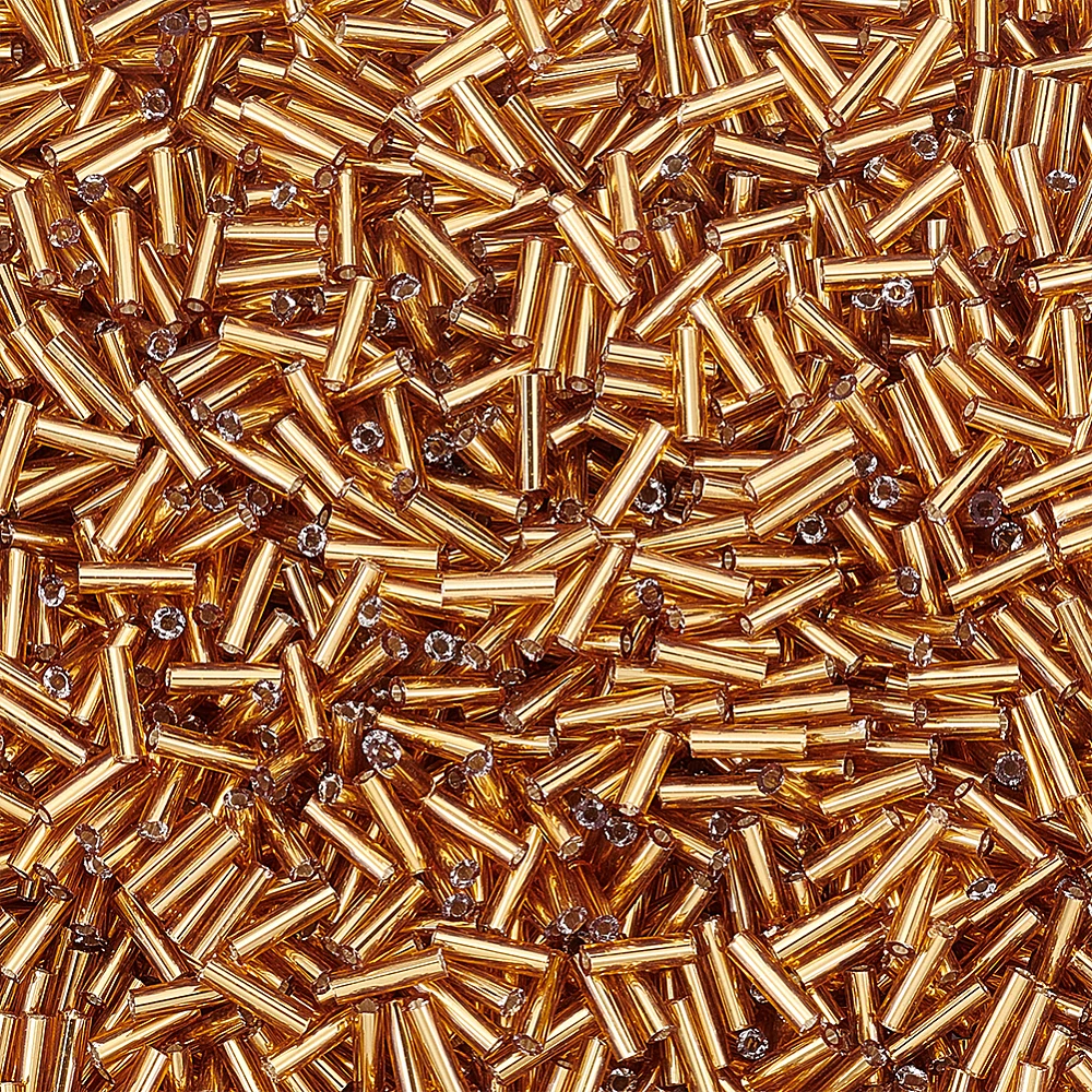 3000Pcs Glass Tube Beads Beads Round Hole Long Tube Loose Spacer Bead Bulk for Waist Jewelry Making DIY Crafting