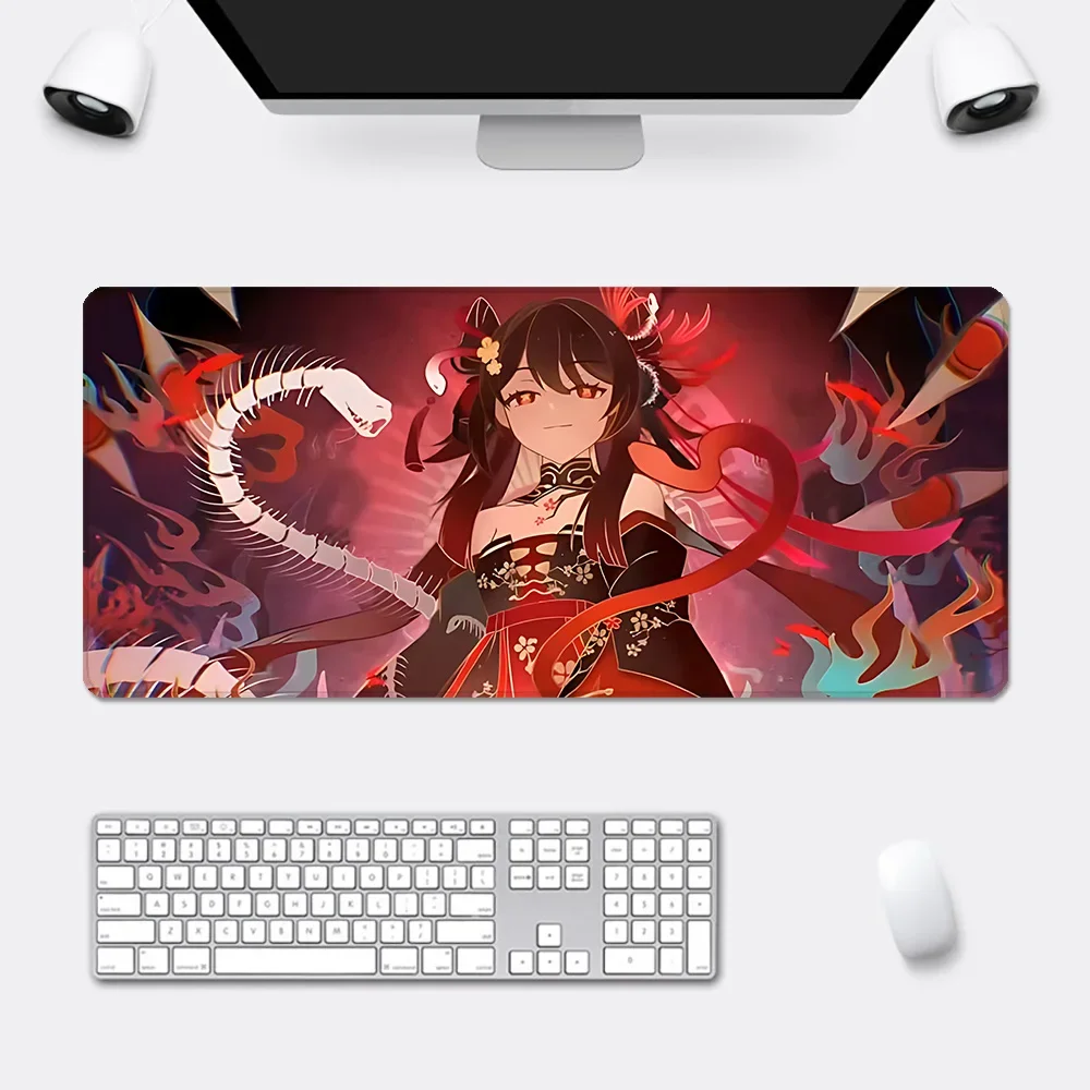 Hu Tao Genshin Impact Mousepad Mouse Mat Desk Mat With Pad Gaming Accessories Prime Gaming XXL Keyboard Pad