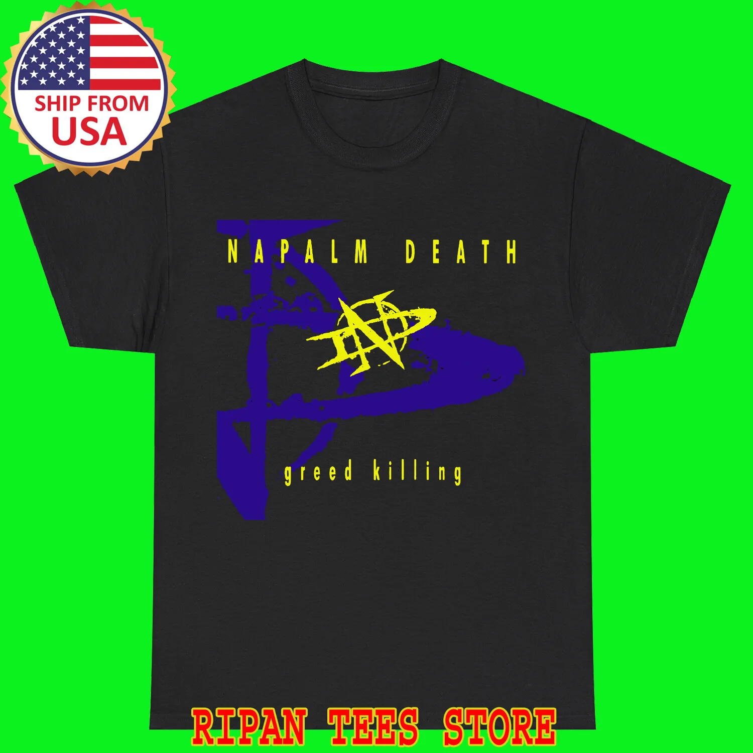 Napalm Death Greed Killing Black Size S - 5XL