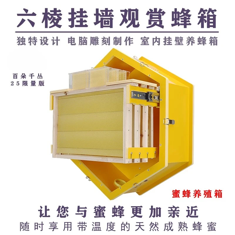 Wall-mounted Beehive Indoor Bee Farming Beekeeping Utensils 2024 Limited Edition Beekeeping Utensils