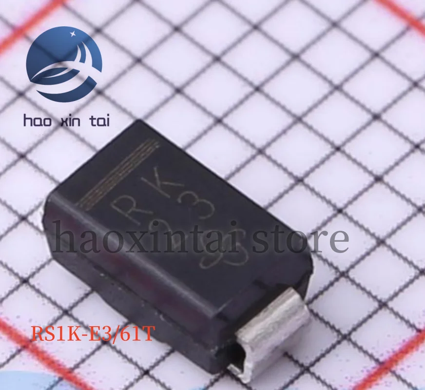 RS1K-E3นำเข้าดั้งเดิม RS1K 20ชิ้น/100ชิ้น/61T ซิลค์สกรีน RK บรรจุภัณฑ์ SMA 800V 1A ไดโอดกู้คืนเร็ว